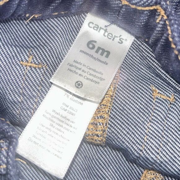 5 for $25🔥Carter's Vest & Jeans Set Baby Size 6 Months - Picture 4 of 5